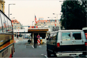 Attorney Todd Cole at Checkpoint Charlie 1989