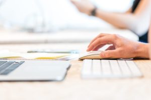 Girl using a computer